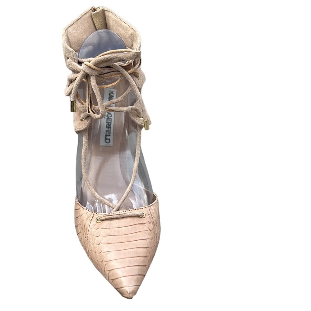 Karl Lagerfeld Addily Lace Up Pump - Natural - Pumps - Picture 3 of 12